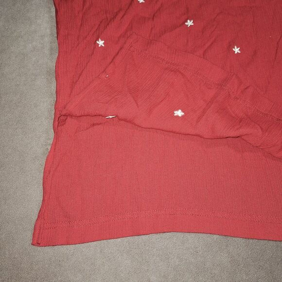 Cathy Daniels 2X Womens Embroidered Red And White Top Blouse - Picture 12 of 12